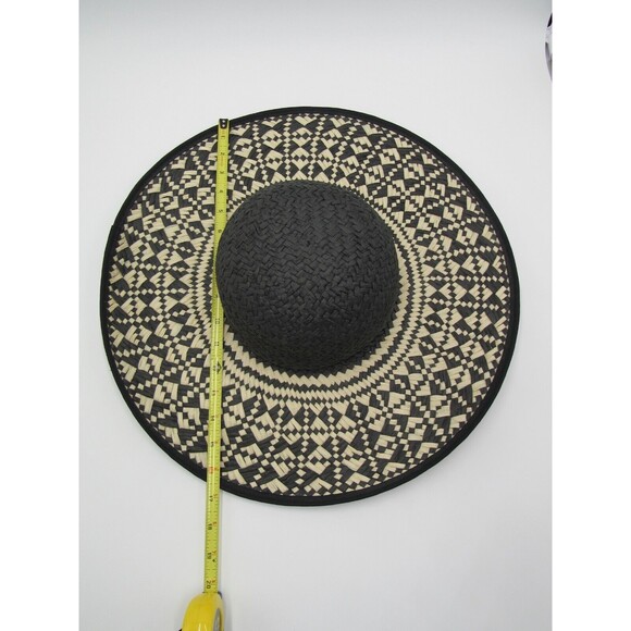 Shiraleah Chicago Contessa Sun Hat Womens Black Geometric Print Beach Vacation - Picture 4 of 13